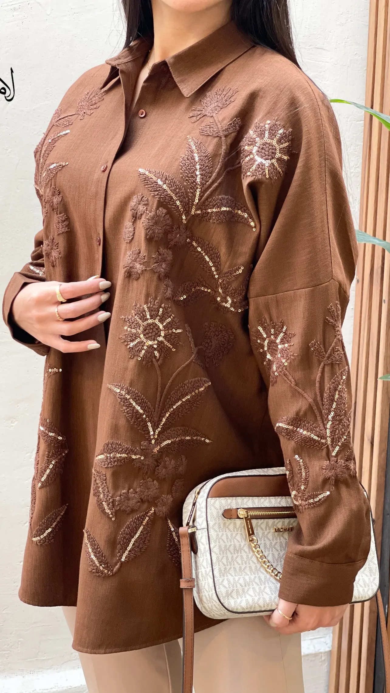 شومیز مانتویی مجلسی ترک طرح آلاله